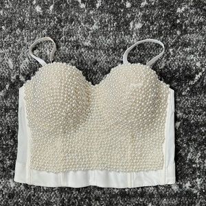 Pearl Beaded Bustier